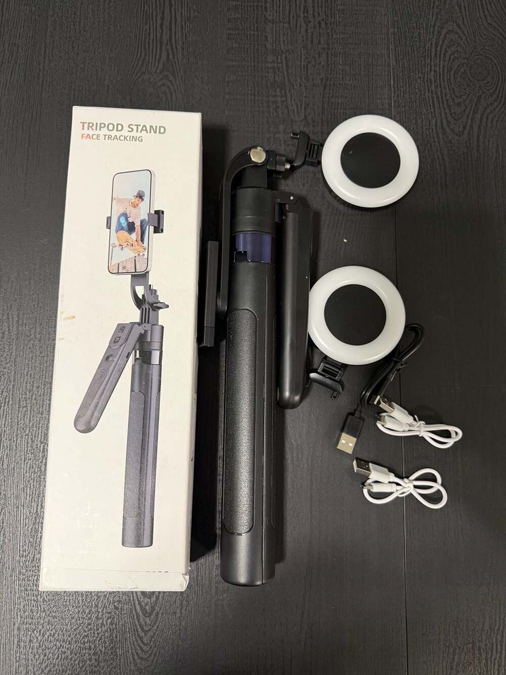Generic Tripod Stand Face Tracking Black Phone Holder